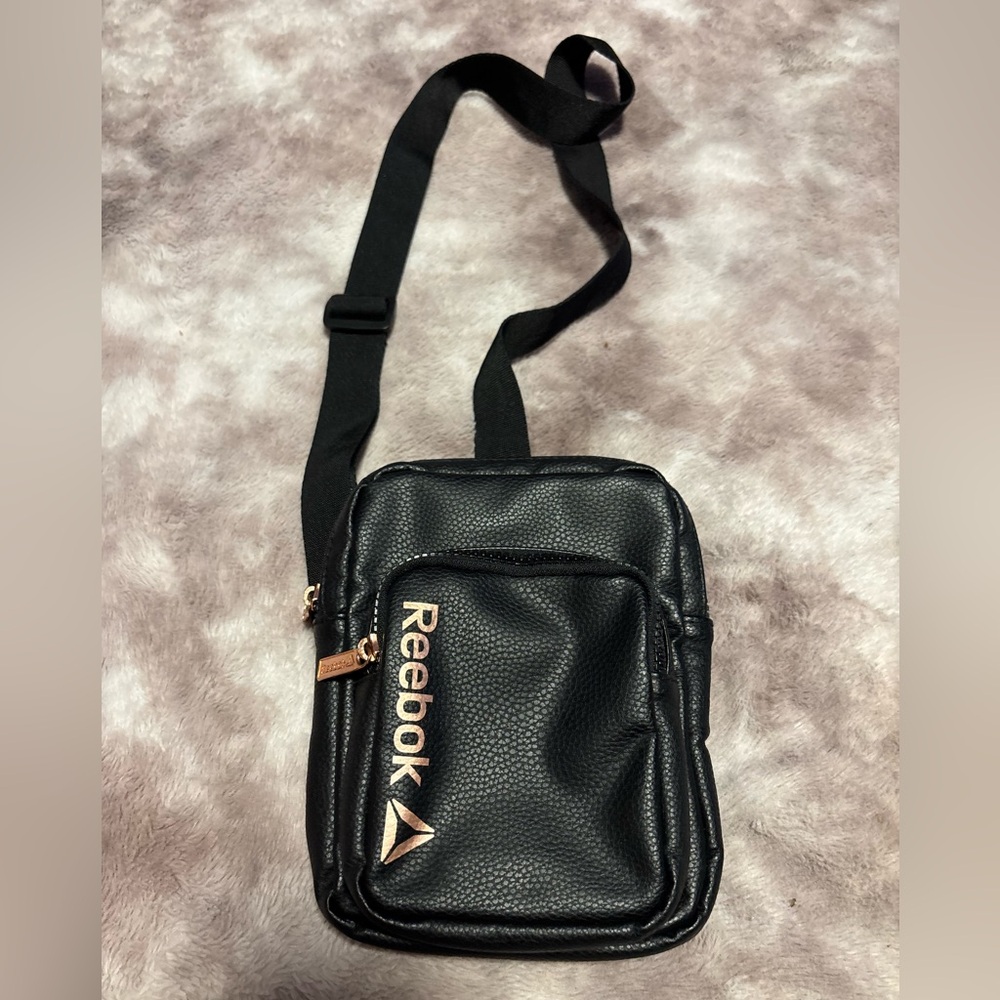 Reebok Black and Gold Messenger Bag